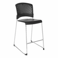 Deals 😍 OSP Home Furnishings Tall Stacking Chair With Plastic Seat And Back And Chrome Frame 2-pack 🛒