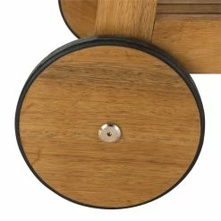 Best Sale 🛒 Safavieh Renzo Eucalyptus Wood Indoor/Outdoor Bar Cart In Teak Natural 🔔 -Guest Chairs Sales 2574111 6 L