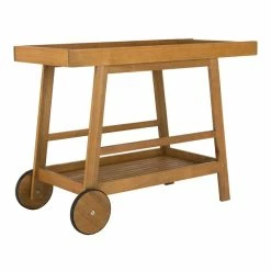 Best Sale π Safavieh Renzo Eucalyptus Wood Indoor/Outdoor Bar Cart In Teak Natural π