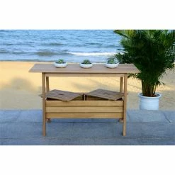 Buy π Safavieh Bertie Eucalyptus Wood Outdoor Tea Trolley In Teak Natural π 16 Buy π Safavieh Bertie Eucalyptus Wood Outdoor Tea Trolley In Teak Natural π -Guest Chairs Sales 2574113 11 L