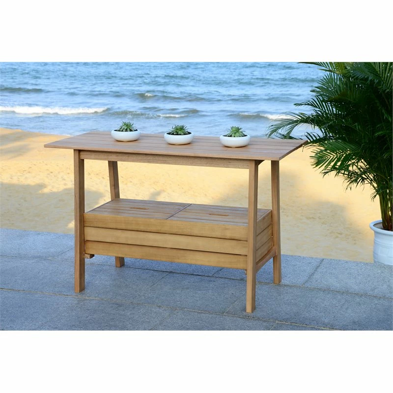 Buy π Safavieh Bertie Eucalyptus Wood Outdoor Tea Trolley In Teak Natural π 13 Buy π Safavieh Bertie Eucalyptus Wood Outdoor Tea Trolley In Teak Natural π - Image 13