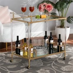 Cheap π₯ Baxton Studio Rosalina Gold Metal And Mirrored Glass Wine Cart π€© 13 Cheap π₯ Baxton Studio Rosalina Gold Metal And Mirrored Glass Wine Cart π€© -Guest Chairs Sales 2574327 5 L