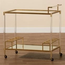 Cheap π₯ Baxton Studio Rosalina Gold Metal And Mirrored Glass Wine Cart π€© 14 Cheap π₯ Baxton Studio Rosalina Gold Metal And Mirrored Glass Wine Cart π€© -Guest Chairs Sales 2574327 6 L