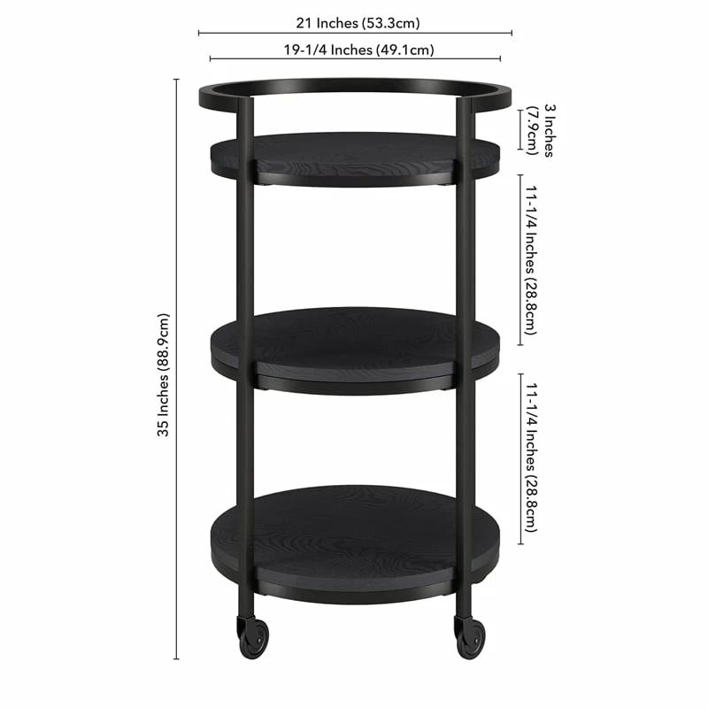 Top 10 π Maklaine Contemporary 21" Steel Bar Cart In Black π₯ 6 Top 10 π Maklaine Contemporary 21" Steel Bar Cart In Black π₯ - Image 6
