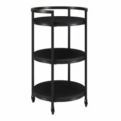 Top 10 👍 Maklaine Contemporary 21" Steel Bar Cart In Black 🔥