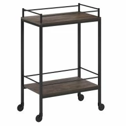 Top 10 ✔️ Maklaine Contemporary 23.5" Steel Bar Cart In Brown 👏