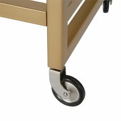 Buy 🌟 Pemberly Row Contemporary 2-Shelf Metal X-Accent Bar Cart Brass Finish 🤩 -Guest Chairs Sales 2575709 7 L