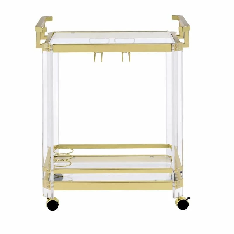 Best Pirce ๐ Bowery Hill Modern Acrylic And Finished Metal Serving Cart In Gold ๐ฏ 3 Best Pirce ๐ Bowery Hill Modern Acrylic And Finished Metal Serving Cart In Gold ๐ฏ - Image 3