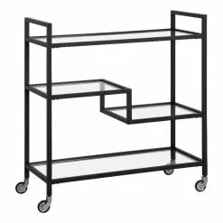 Deals ✨ Henn&Hart 33" Blackened Bronze Bar Cart 🎁