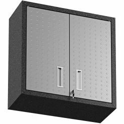 Outlet 🛒 Pemberly Row Metal 2 Pc. 2 Door Floating Garage Cabinet Set In Gray 😀 -Guest Chairs Sales 2601679 13 L