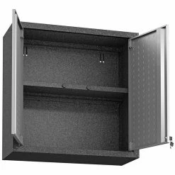 Promo 👏 Pemberly Row Metal 2 Door Floating Garage Cabinet In Gray Finish 🤩 -Guest Chairs Sales 2601680 12 L