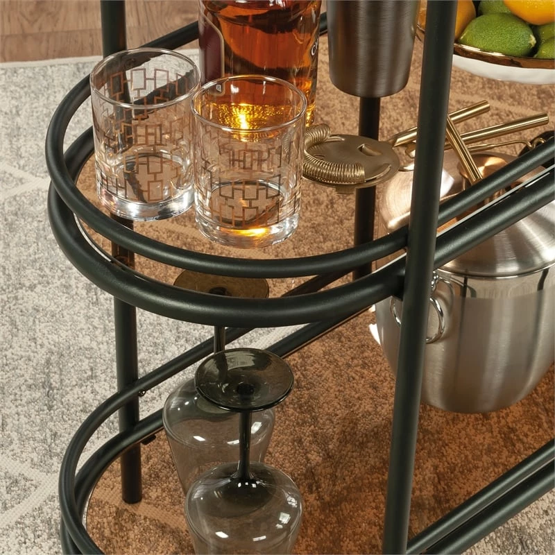 Coupon π€© Sauder Coral Cape Metal Bar Cart In Black π 5 Coupon π€© Sauder Coral Cape Metal Bar Cart In Black π - Image 5