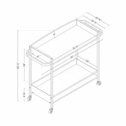 Outlet ✔️ Bar Cart With Wine Glass Rack City Life South Shore 😍 -Guest Chairs Sales 2608372 4 L