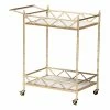 Cheap ⌛ Baxton Studio Mela Gold Metal And White Marble 2-Tier Wine Cart 🔥