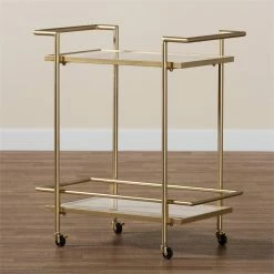 Buy 𧨠Baxton Studio Louise Gold Metal And White Marble 2-Tier Wine Cart π 14 Buy 𧨠Baxton Studio Louise Gold Metal And White Marble 2-Tier Wine Cart π -Guest Chairs Sales 2620966 6 L
