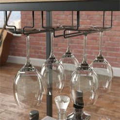 Deals 🥰 Sauder Market Commons Engineered Wood And Metal Bar Cart In Prime Oak 😍 -Guest Chairs Sales 2628382 8 L