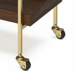 Best deal 🤩 Simpli Home Jace Modern Industrial Wood And Metal Bar Cart In Cognac ⭐ -Guest Chairs Sales 2628397 2 L