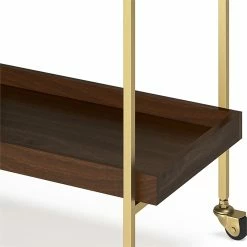 Best deal 🤩 Simpli Home Jace Modern Industrial Wood And Metal Bar Cart In Cognac ⭐ -Guest Chairs Sales 2628397 4 L