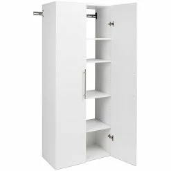 Outlet 🤩 Pemberly Row 30" Large Wall Mounted Garage Cabinet In White Finish 👍 -Guest Chairs Sales 2639411 3 L