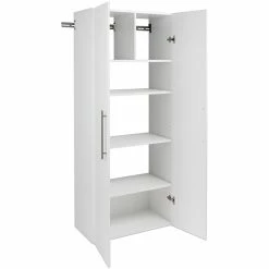 Outlet 🤩 Pemberly Row 30" Large Wall Mounted Garage Cabinet In White Finish 👍 -Guest Chairs Sales 2639411 4 L