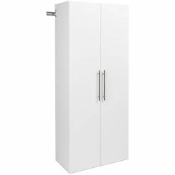 Outlet ๐คฉ Pemberly Row 30" Large Wall Mounted Garage Cabinet In White Finish ๐