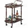 Budget 😀 Coaster 2 Tier Serving Cart In Merlot And Brass 🎉