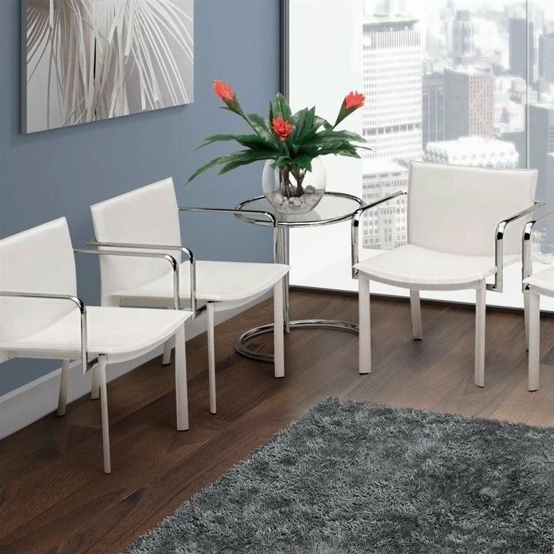 Best Sale ๐ ZUO Gekko Conference Chair (Set Of 2) White ๐ 5 Best Sale ๐ ZUO Gekko Conference Chair (Set Of 2) White ๐ - Image 5