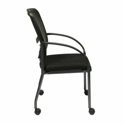 Budget 🎉 Office Star ProGrid Back Visitors Guest Chair In Coal Black 😍 -Guest Chairs Sales 387120 2 L