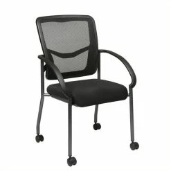 Budget ๐ Office Star ProGrid Back Visitors Guest Chair In Coal Black ๐