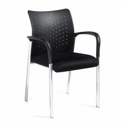 Budget 😀 Offices To Go Occassional Guest Chair With Arms In Black ✨