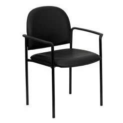 Discount ๐ Flash Furniture Comfortable Side Guest Chair In Black ๐งจ