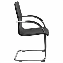 Best deal 🤩 Flash Furniture Side Guest Chair In Black With Chrome Sled Base ⌛ -Guest Chairs Sales 454420 2 L