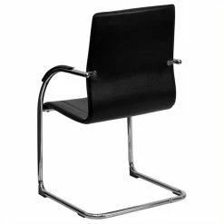 Best deal 🤩 Flash Furniture Side Guest Chair In Black With Chrome Sled Base ⌛ -Guest Chairs Sales 454420 3 L