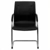 Best deal 🤩 Flash Furniture Side Guest Chair In Black With Chrome Sled Base ⌛