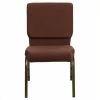 Outlet 😍 Flash Furniture Hercules Church Stacking Guest Chair In Brown And Gold 👏