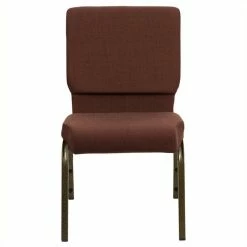 Outlet 😍 Flash Furniture Hercules Church Stacking Guest Chair In Brown And Gold 👏