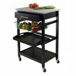 Top 10 ⌛ Winsome Julia Utility Cart In Black Granite Top 🔔 -Guest Chairs Sales 456620 10 L