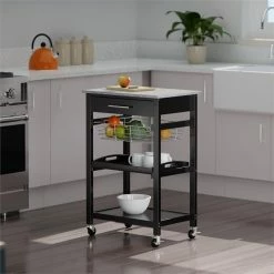 Top 10 ⌛ Winsome Julia Utility Cart In Black Granite Top 🔔 -Guest Chairs Sales 456620 11 L