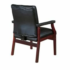 Best Sale 🎁 Regency Traditional Button Tufted Ivy League Side Guest Chair In Black ⭐ -Guest Chairs Sales 458340 3 L