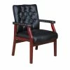 Best Sale 🎁 Regency Traditional Button Tufted Ivy League Side Guest Chair In Black ⭐