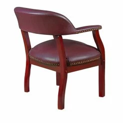 Promo 🌟 Regency Ivy League Captain Guest Chair In Burgundy ⌛ -Guest Chairs Sales 460065 3 L