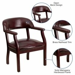 Promo ๐ Flash Furniture Luxurious Conference Guest Chair In Burgundy ๐ 15 Promo ๐ Flash Furniture Luxurious Conference Guest Chair In Burgundy ๐ -Guest Chairs Sales 462179 3 L