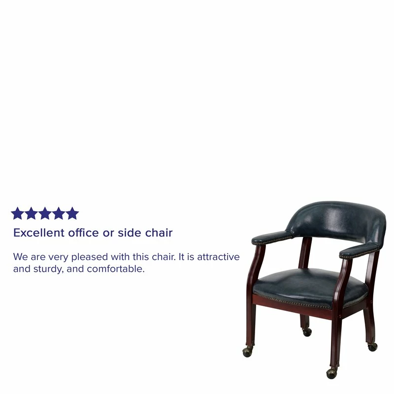 Best deal ๐งจ Flash Furniture Luxurious Conference Guest Chair In Blue With Casters ๐ 6 Best deal ๐งจ Flash Furniture Luxurious Conference Guest Chair In Blue With Casters ๐ - Image 6