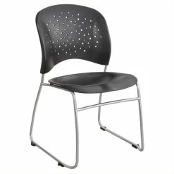 Cheap 💯 Safco Reve Modern Plastic Guest Chair With Sled Base In Black 🥰