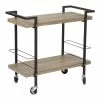 Cheap 👏 Office Star Maxwell Serving Cart In Ash Brown Veneer Finish With Black Steel Frame 🧨