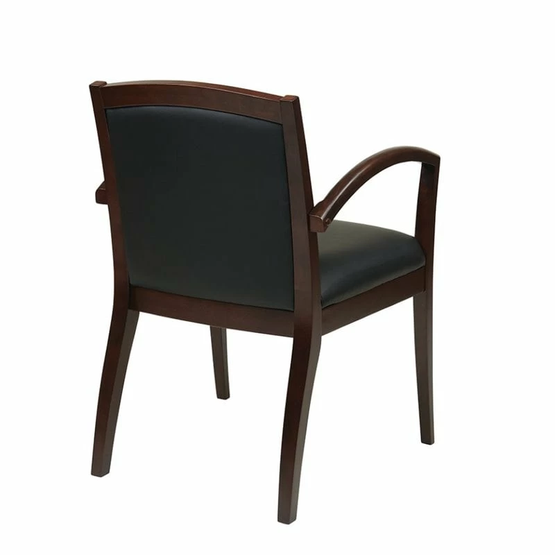 Budget ๐ Office Star Napa Espresso Guest Chair With Black Bonded Leather โ๏ธ 2 Budget ๐ Office Star Napa Espresso Guest Chair With Black Bonded Leather โ๏ธ - Image 2