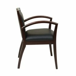 Budget ๐ Office Star Napa Espresso Guest Chair With Black Bonded Leather โ๏ธ 5 Budget ๐ Office Star Napa Espresso Guest Chair With Black Bonded Leather โ๏ธ -Guest Chairs Sales 472909 2 L