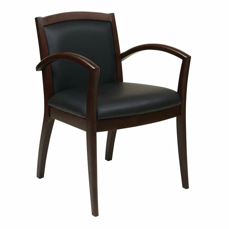 Budget ๐ Office Star Napa Espresso Guest Chair With Black Bonded Leather โ๏ธ 1 Budget ๐ Office Star Napa Espresso Guest Chair With Black Bonded Leather โ๏ธ