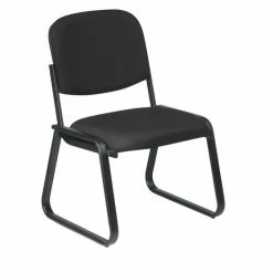 Best deal โ๏ธ Office Star Deluxe Sled Base Armless Chair With Designer Plastic Shell In Black ๐ฅฐ