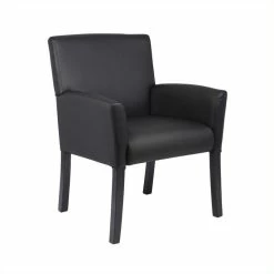 Cheapest 😍 Boss Office Products Executive Box Arm Office Chair With Mahogany Base 🧨